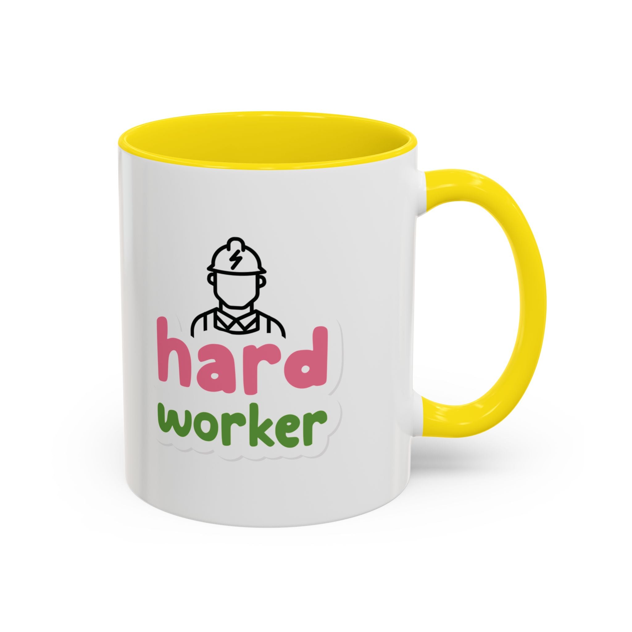 Hard Worker Coffee Mug — Cute Construction Worker Accent Mug (11/15oz)