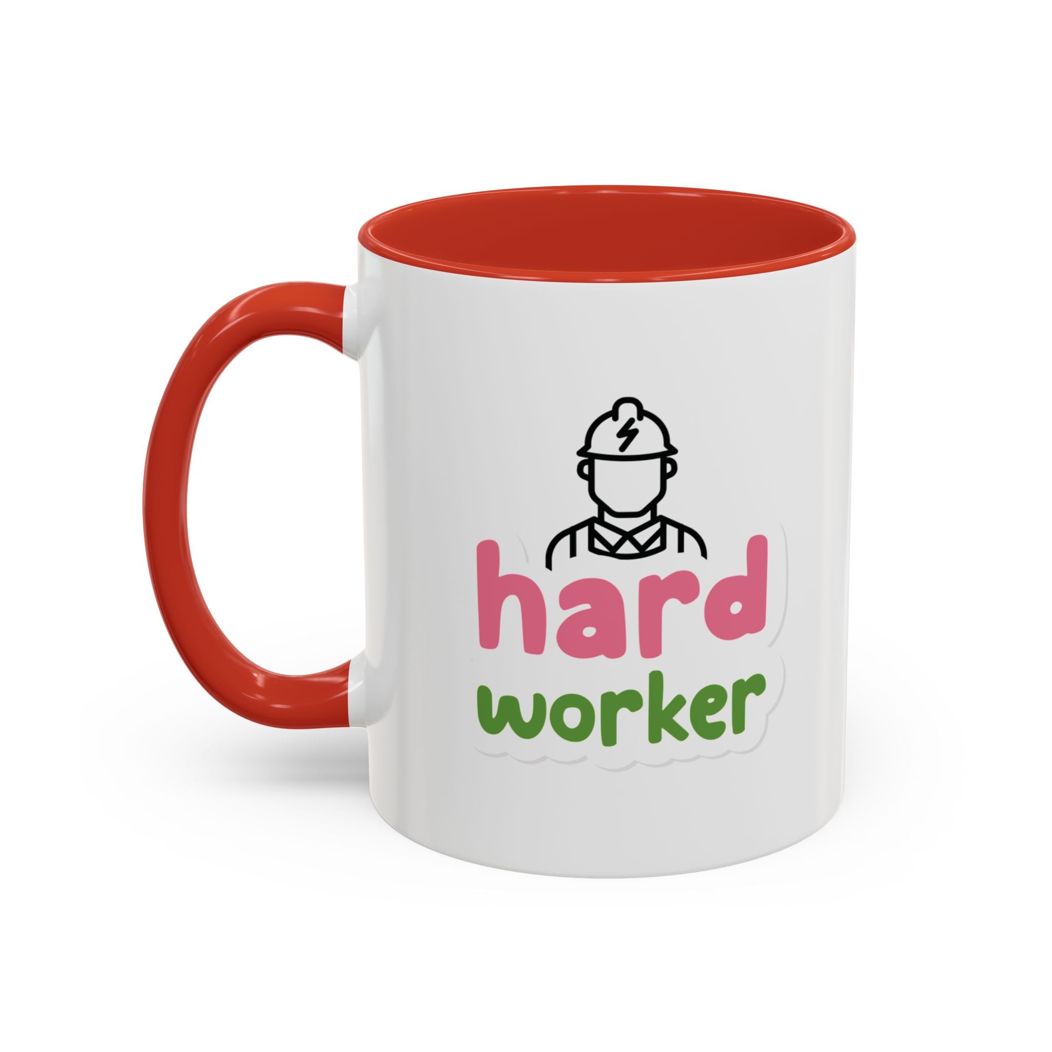 Hard Worker Coffee Mug — Cute Construction Worker Accent Mug (11/15oz)