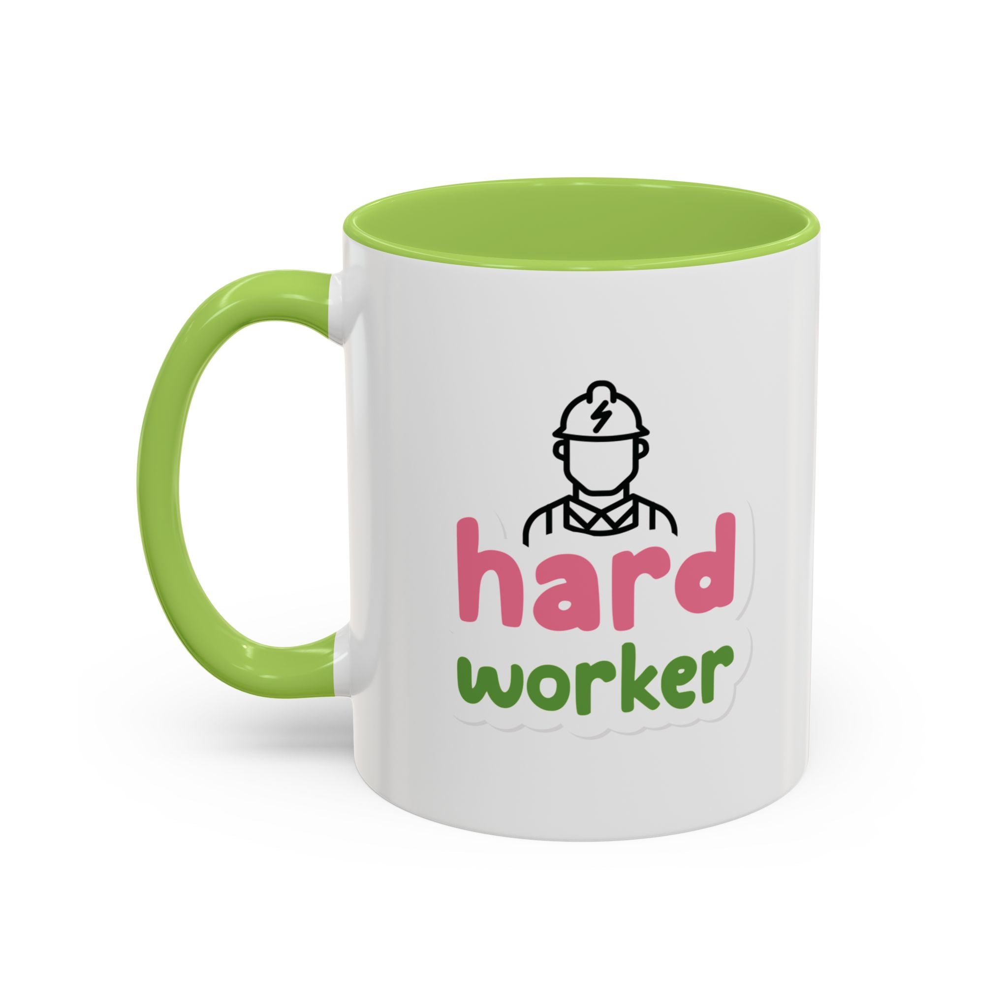 Hard Worker Coffee Mug — Cute Construction Worker Accent Mug (11/15oz)