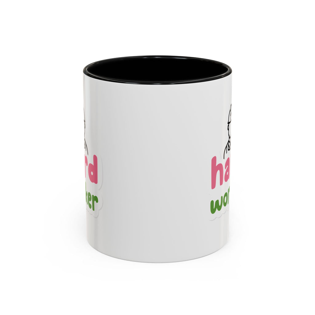 Hard Worker Coffee Mug — Cute Construction Worker Accent Mug (11/15oz)
