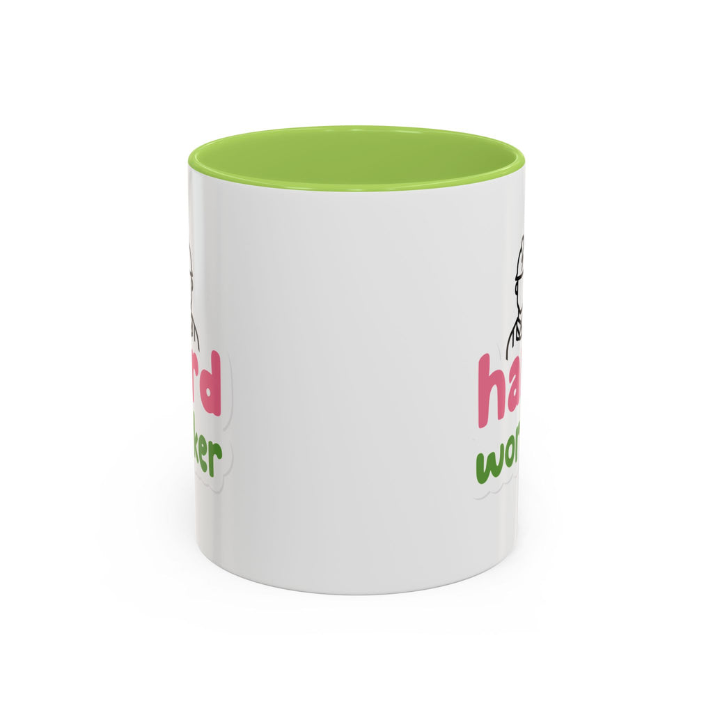 Hard Worker Coffee Mug — Cute Construction Worker Accent Mug (11/15oz)