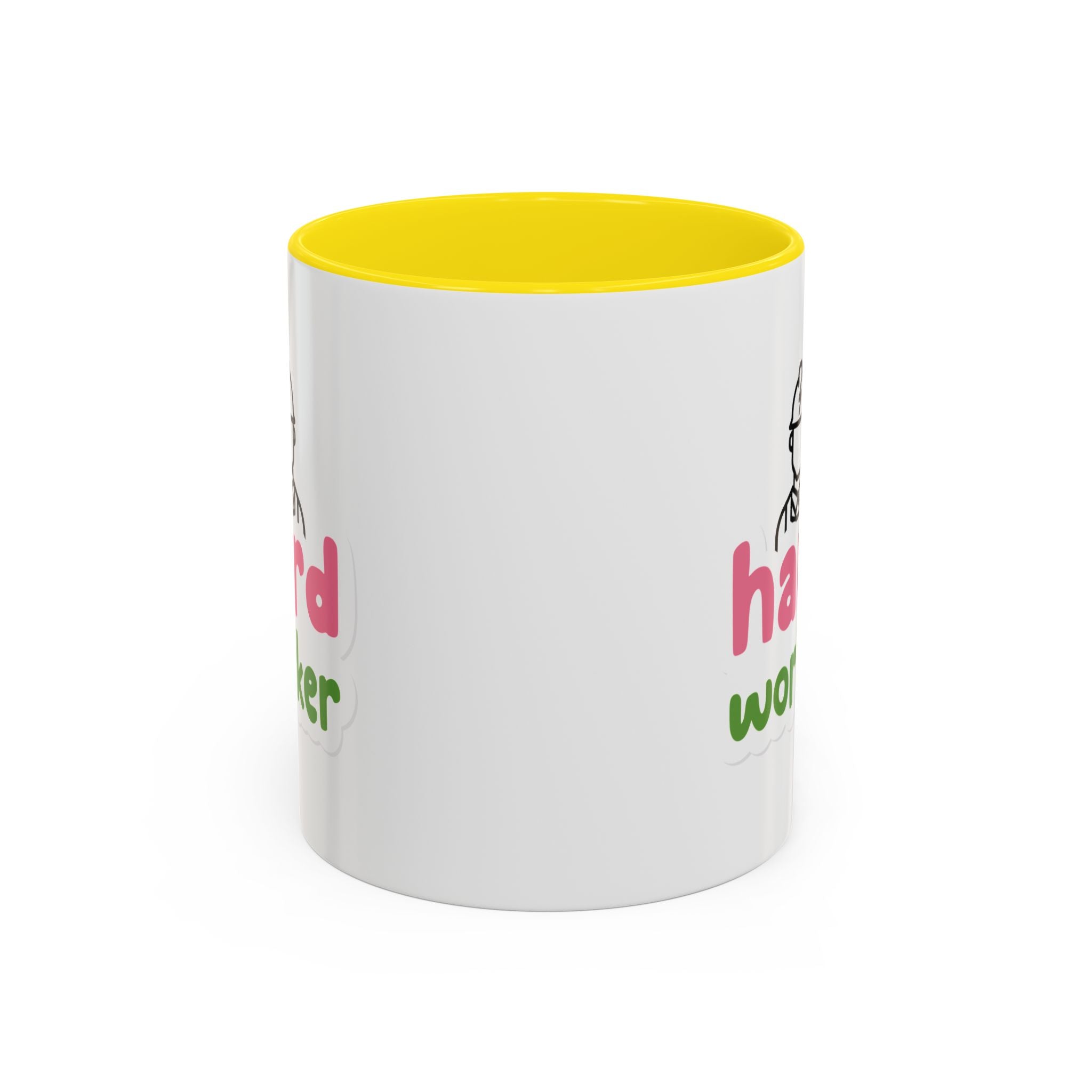 Hard Worker Coffee Mug — Cute Construction Worker Accent Mug (11/15oz)