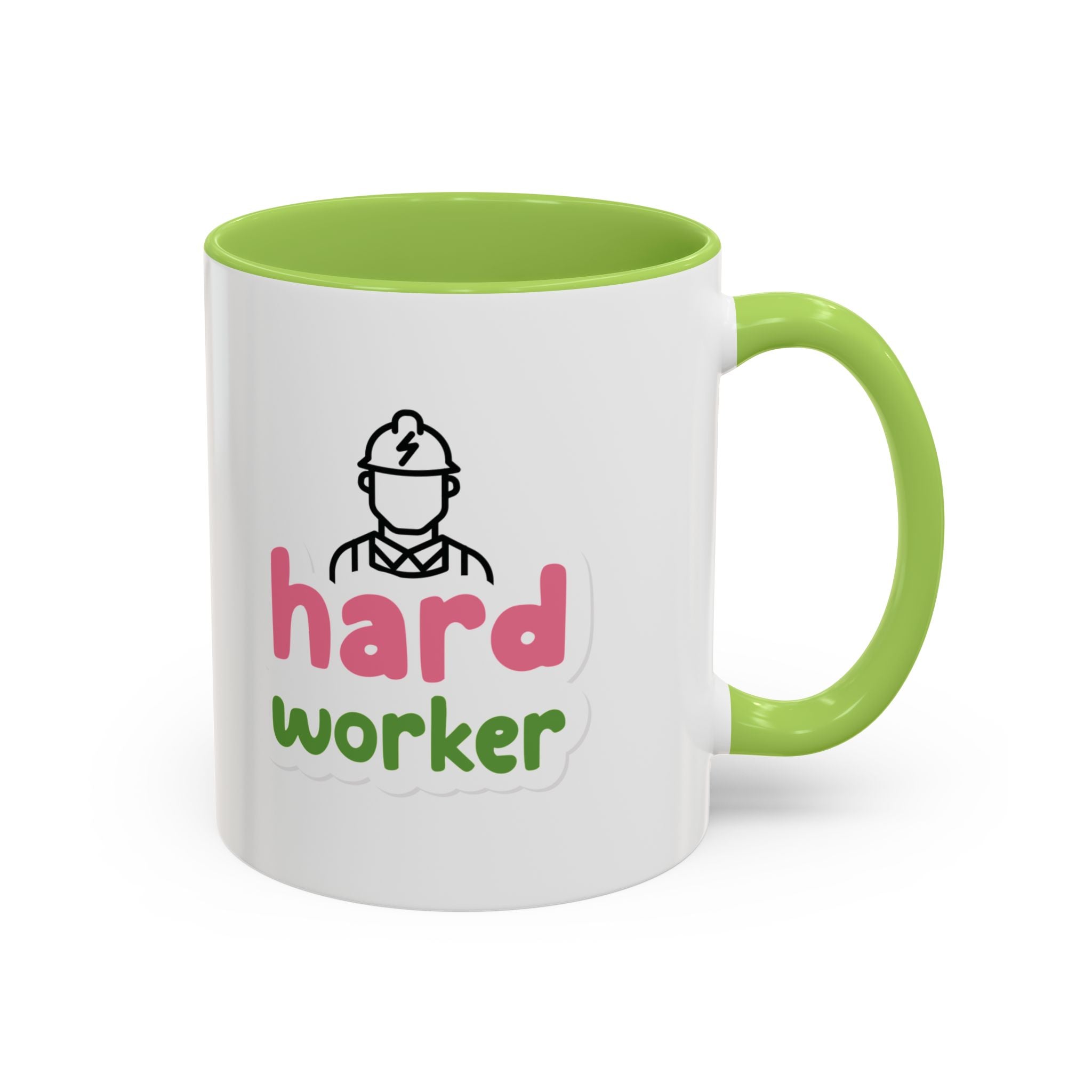 Hard Worker Coffee Mug — Cute Construction Worker Accent Mug (11/15oz)