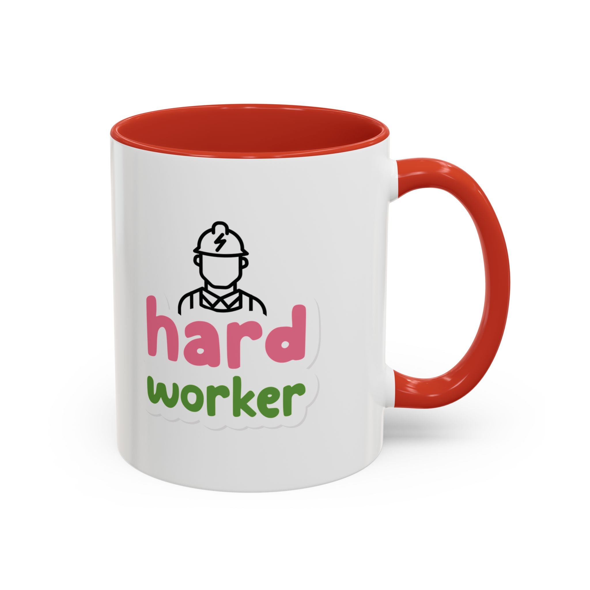 Hard Worker Coffee Mug — Cute Construction Worker Accent Mug (11/15oz)