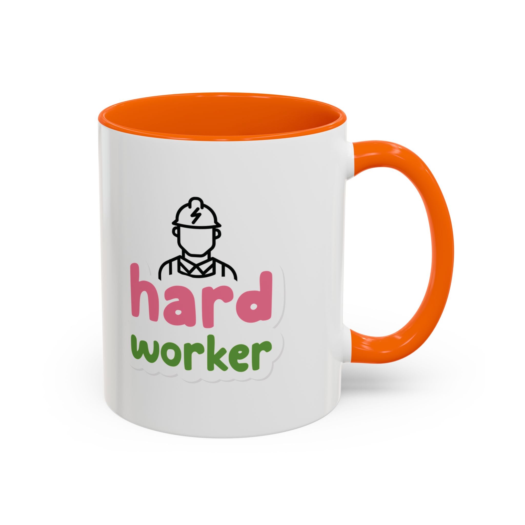 Hard Worker Coffee Mug — Cute Construction Worker Accent Mug (11/15oz)